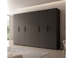 Meubella - Kledingkast Marquesa - Zwart - 300 cm