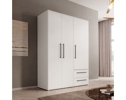 Meubella - Kledingkast Mayen - Wit - 145 cm