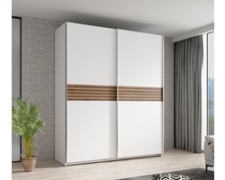Meubella - Kledingkast Mendoza - Wit - 170 cm
