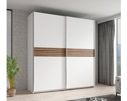 Meubella - Kledingkast Mendoza - Wit - 200 cm