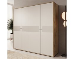 Meubella - Kledingkast Riggs - Beige - 224 cm