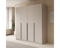 Meubella - Kledingkast Sabre - Beige - 200 cm