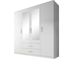 Meubella - Kledingkast Savona - Wit - 200 cm