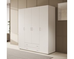 Meubella - Kledingkast Serra - Wit - 160 cm