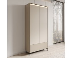 Meubella - Kledingkast Timoteo - Beige - 101 cm