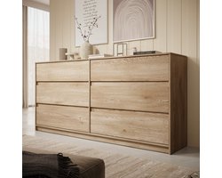 Meubella - Ladekast Cuarto - Eiken - 181 cm