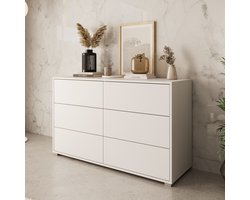 Meubella - Ladekast Gideon - Wit - 120 cm