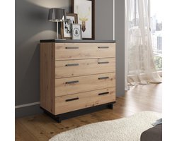 Meubella - Ladekast Incala - Eiken - 90 cm