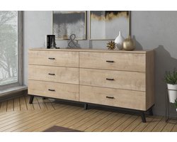 Meubella - Ladekast Jenny - Eiken - 181 cm