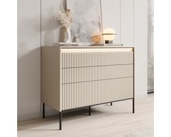 Meubella - Ladekast Timoteo - Beige - 104 cm