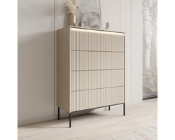 Meubella - Ladekast Timoteo - Beige - 93 cm