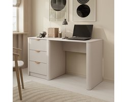 Meubella - Lima - Bureau - Beige - 140x55x76 cm