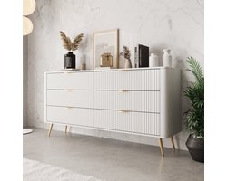 Meubella - Lima - Ladekast - Wit - 163 cm