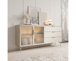 Meubella - Lomo - Dressoir 3 lades - Beige - 181 cm
