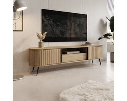 Meubella - Loro - TV-Meubel - Eikenpatroon - 196x40x52 cm