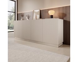 Meubella - Lucera - Dressoir - Beige - 200x42x78 cm