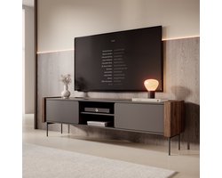 Meubella - Lux - TV-Meubel - Zwart - 180x39x52 cm