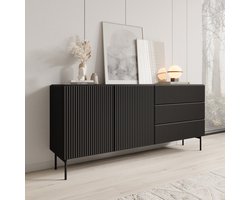Meubella - Marajo - Dressoir - Zwart - 177 cm