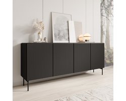 Meubella - Marajo - Dressoir - Zwart - 195 cm