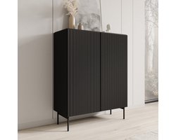 Meubella - Marajo - Dressoir - Zwart - 99 cm