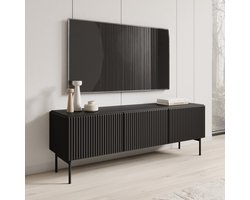 Meubella - Marajo - TV-Meubel - Zwart - 147 cm