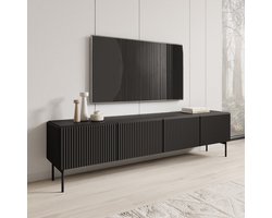 Meubella - Marajo - TV-Meubel - Zwart - 195 cm