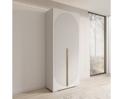 Meubella - Mayfair - Kledingkast 2-deurs - Wit - 100x47x237 cm