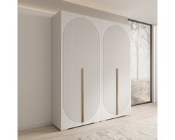 Meubella - Mayfair - Kledingkast 4-deurs - Wit - 200x47x237 cm