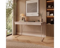 Meubella - Medea - Bureau - Beige - 135x67x77 cm