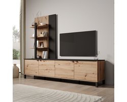 Meubella - Merlo - Wandmeubel - Eikenpatroon