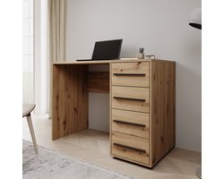 Meubella - Montalo - Bureau - Eikenpatroon - 120x60x75 cm