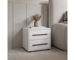 Meubella - Montalo - Nachtkastje - Wit - 51x40x47 cm