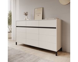 Meubella - Montellini - Dressoir - Beige - 157x40x90 cm