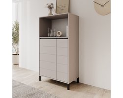 Meubella - Montellini - Dressoir - Beige - 74x40x135 cm