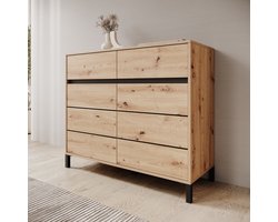 Meubella - Montellini - Dressoir - Eikenpatroon - 106x40x90 cm