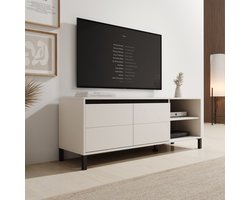 Meubella - Montellini - TV-Meubel - Beige - 138x40x52 cm
