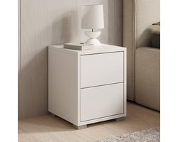 Meubella - Nachtkastje Gideon - Wit - 30 cm