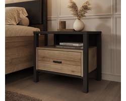 Meubella - Nachtkastje Honduras - Eiken - 55 cm