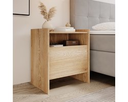 Meubella - Nachtkastje Jaxon - Eiken - 53 cm