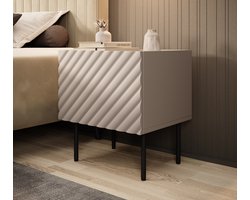 Meubella - Nachtkastje Laguna - Beige - 46 cm - Set van 2