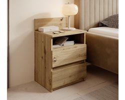 Meubella - Nachtkastje Masuka - Eiken - 40 cm