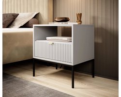 Meubella - Nachtkastje Navil 2 - Wit - 54 cm