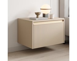 Meubella - Nachtkastje Remy - Beige - 54 cm