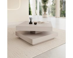 Meubella - Nao - Salontafel - Beige - 70x70x34 cm