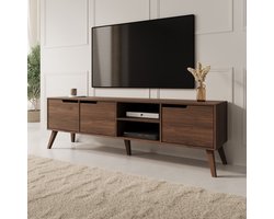 Meubella - Nido - TV-Meubel - Donker eikenpatroon - 180x40x55 cm