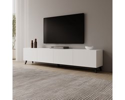 Meubella - Pulse - TV-Meubel - Wit - 190x33x40 cm