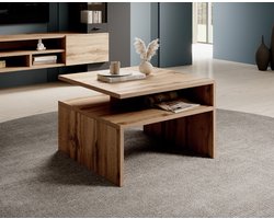 Meubella - Salontafel Charo - Eiken - 66 cm