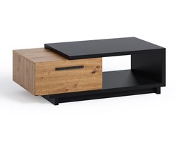 Meubella - Salontafel Incala - Eiken - Zwart - 120 cm