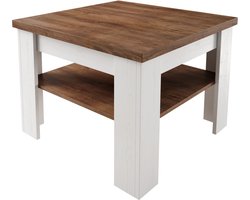 Meubella - Salontafel Parello - Wit - Eiken - 70 cm