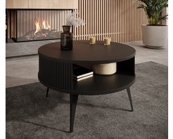 Meubella - Salontafel Roslyn - Zwart - 75 cm